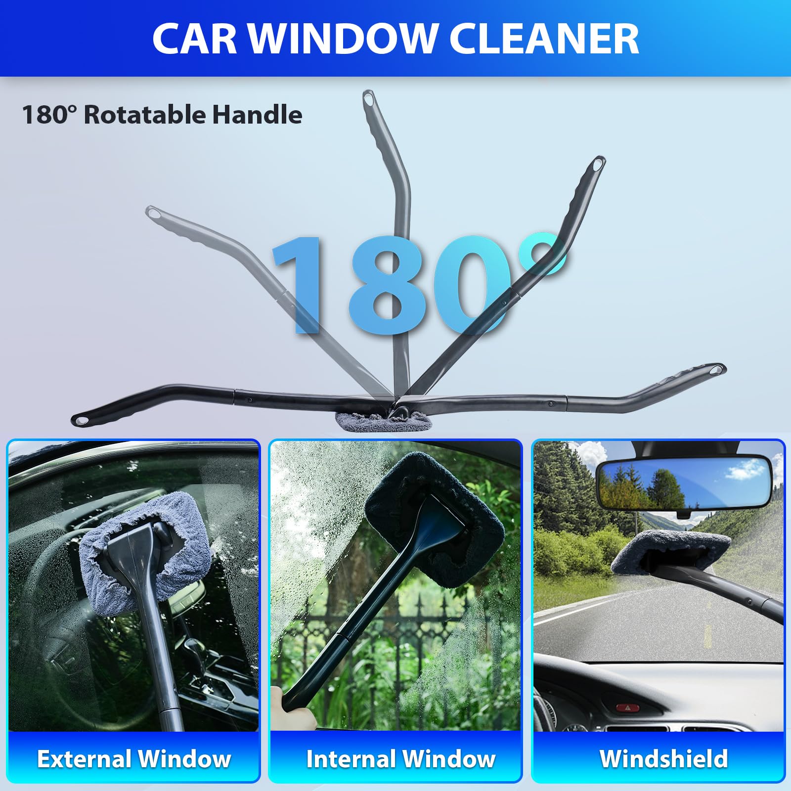 THINKWORK High Power Car Vacuum Cleaner Kit - 10Pcs Detailing Brushes with Storage Bag, Interior Car Cleaning Kit for Men & Women | Perfect for Car Detailing, Home & Office Vehicle Maintenance