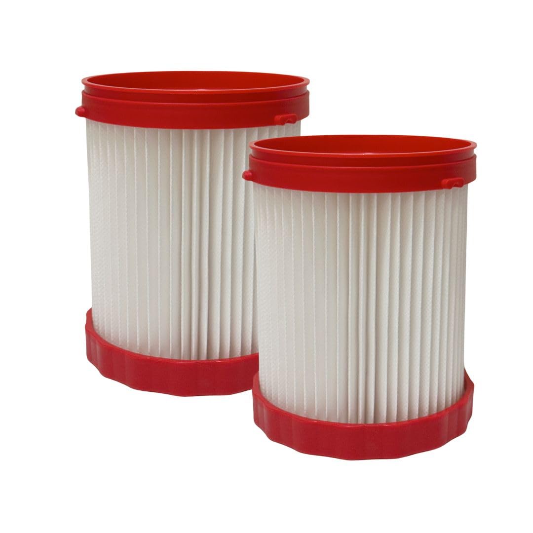 Nispira VF320H HEPA Vacuum Filter Replacement for Bosch 18V 2.6-Gallon Wet/Dry Vacuum Cleaner GAS18V-3/GAS18V-10L | 2-Pack | Ideal for Home Cleaning, Workshop Dust Collection & DIY Projects