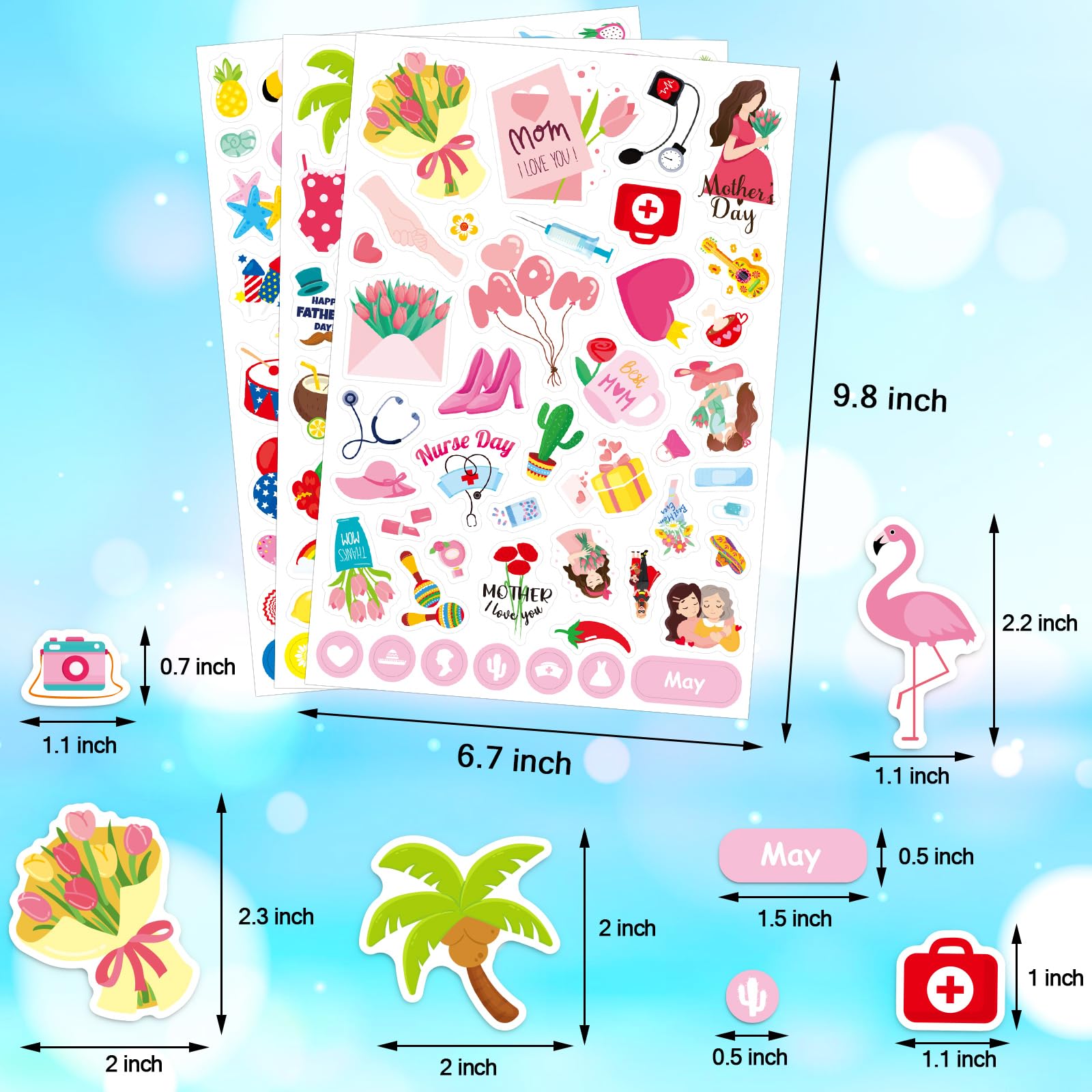 1200 Count Holiday Calendar Stickers - Seasonal Planner Stickers for Journal, Scrapbook, Water Bottle & Daily Planning - Perfect for DIY Projects, Bullet Journals & Gift Wrapping