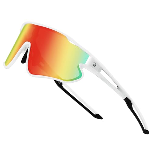 White Frame Black Temple Revo Orange Lens
