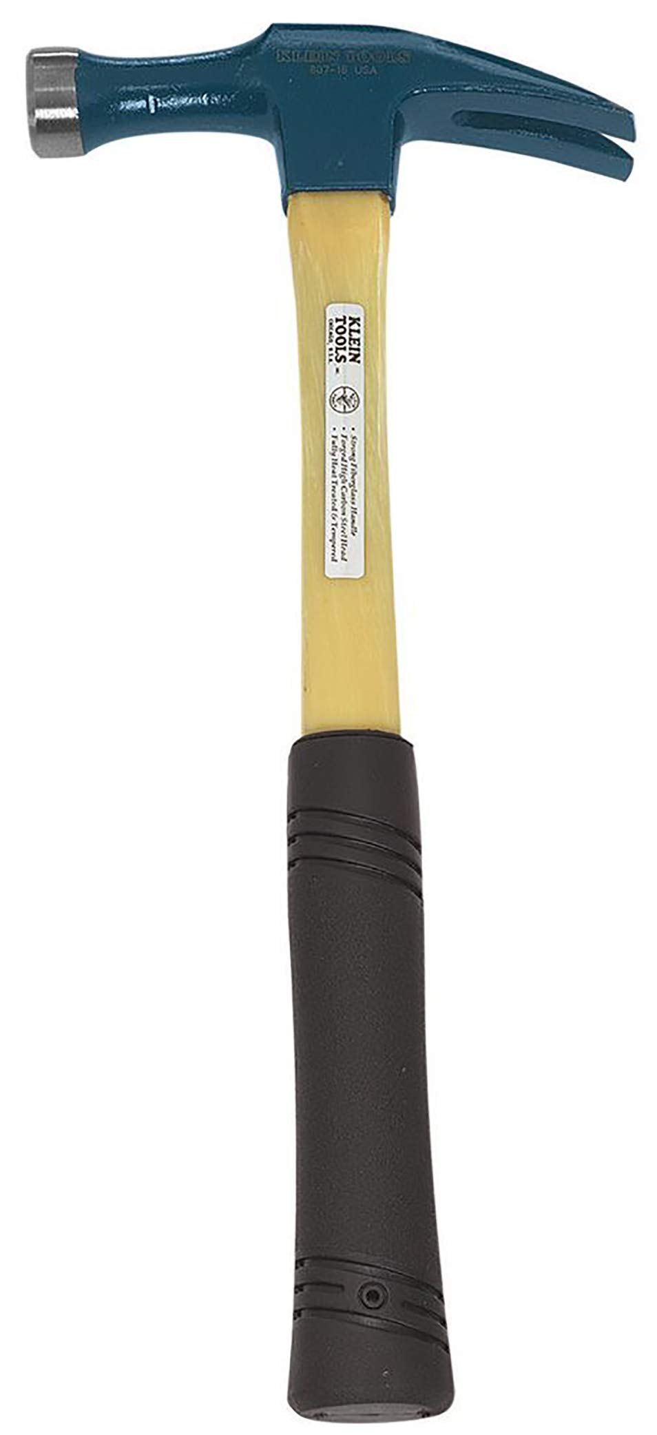 Klein Tools 807-18 Straight Claw Hammer for Electricians & DIY Projects