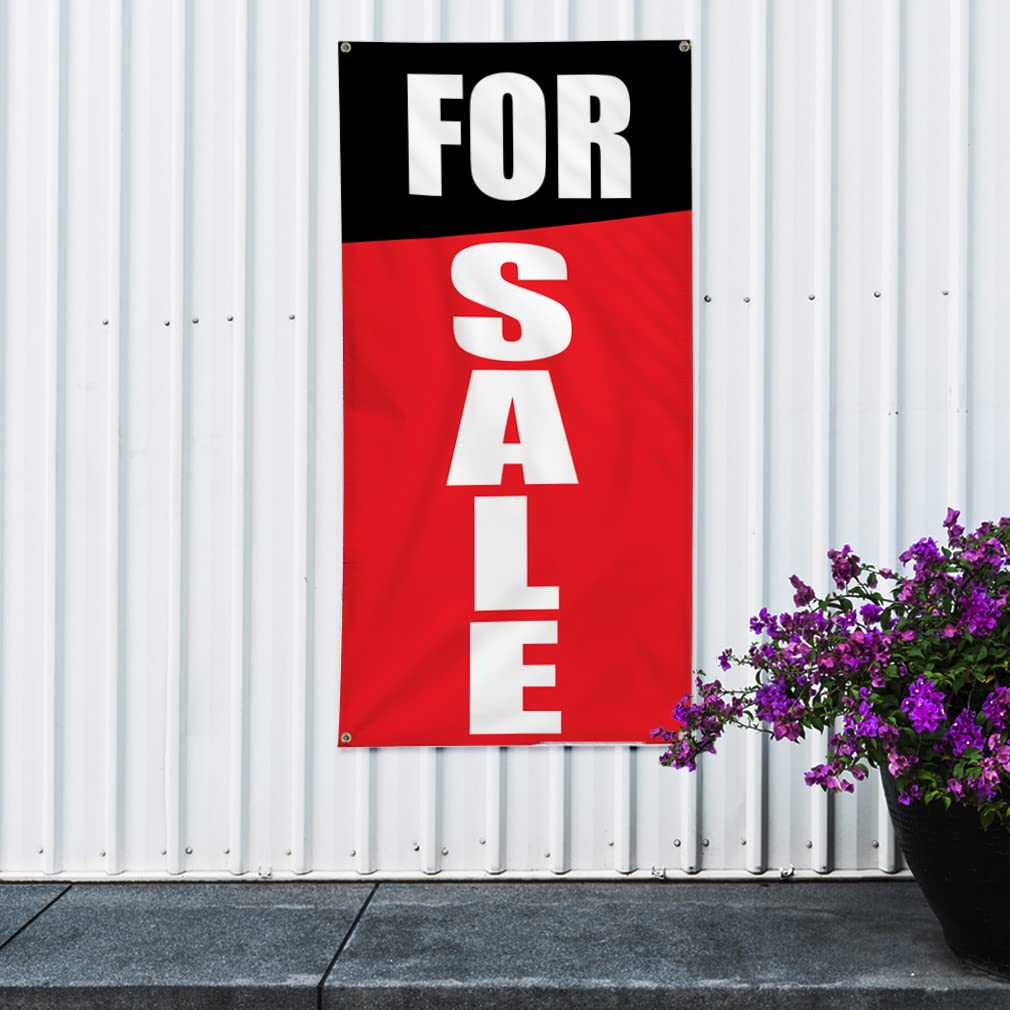 Custom Vertical Vinyl Banner - Multiple Sizes for Business & Outdoor Use | Weatherproof Yard Signs with 10 Grommets (144x60 Inches) | Perfect for Store Promotions, Events & Industrial Signage
