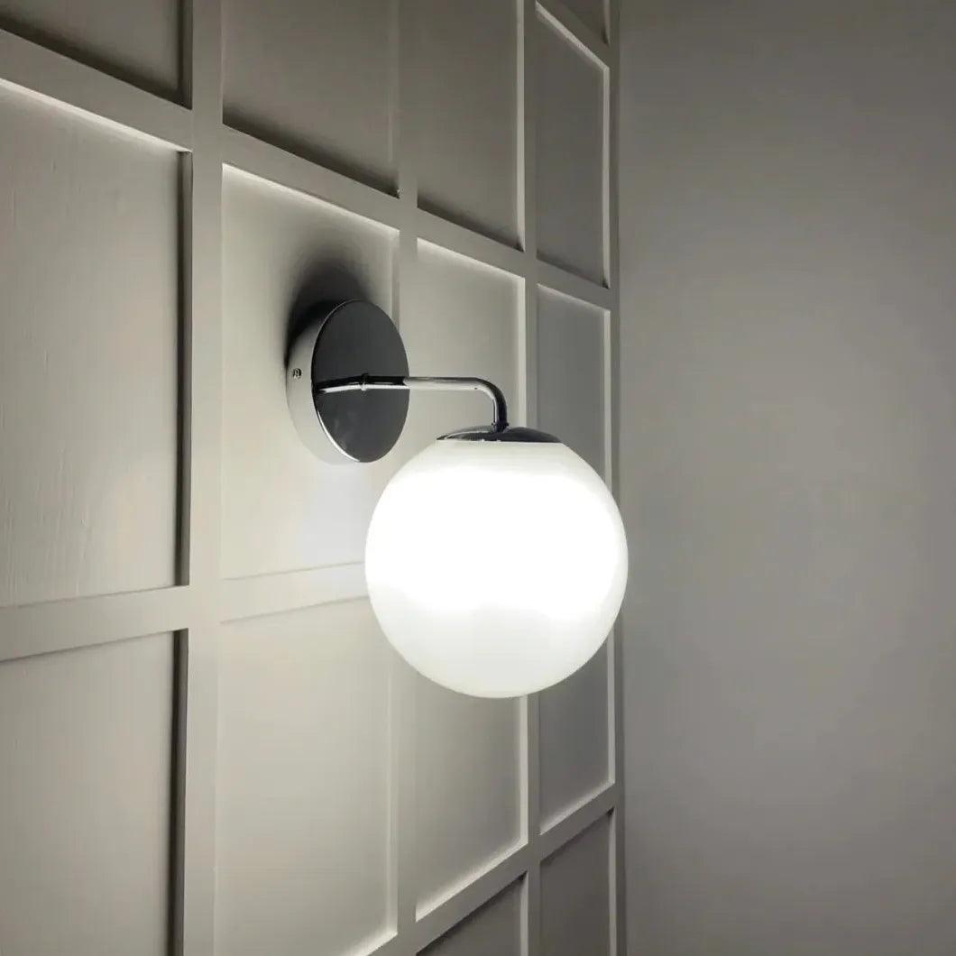 Modern Round Glass Ball Wall Lights - Elegant Home & Office Lighting for Living Room, Bedroom, Hallway Decor