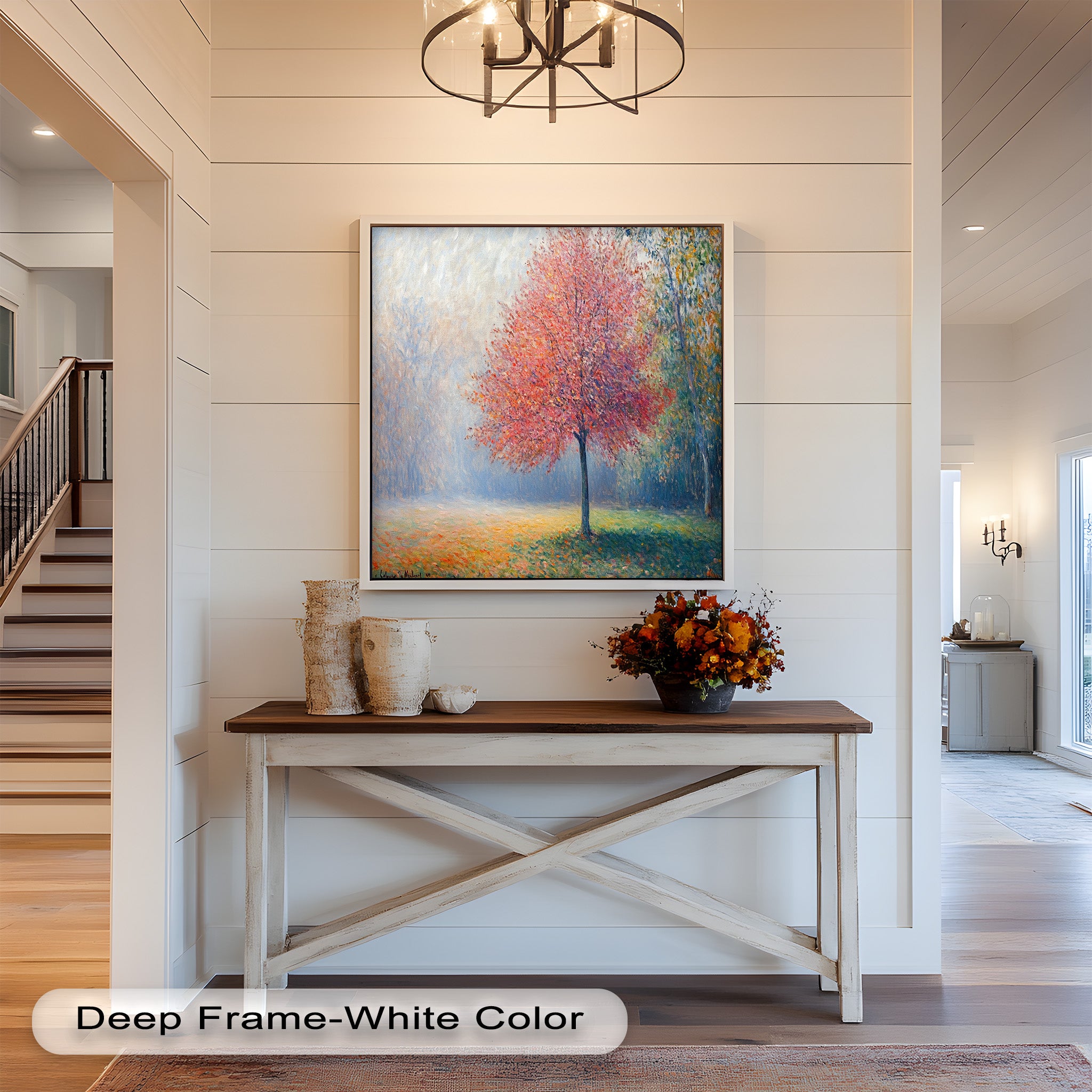 Autumn Radiance Impressionist Oil Painting - Handmade Landscape Artwork for Home Decor, Office Wall, Living Room & Gift