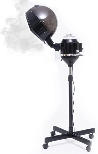 LABROS Professional Adjustable Salon Hair Steamer for Hair Coloring & Dyeing - Portable Hair Steam Processor with Rolling Stand Base - Perfect for Salon Treatments, At-Home Hair Care & Post-Color Conditioning