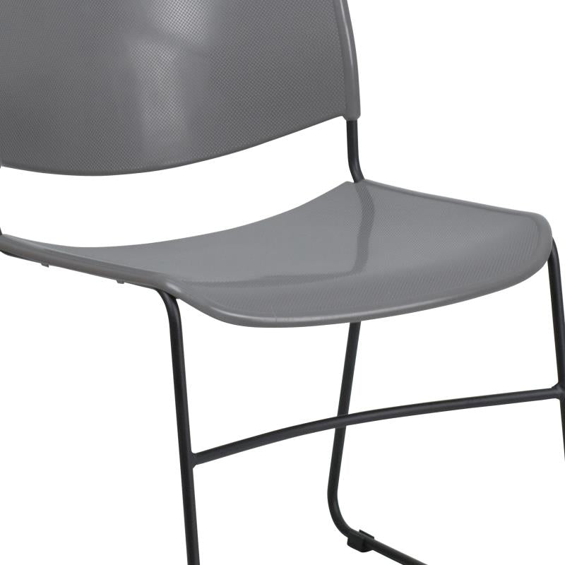 FLASH HERCULES Series 880 lb Capacity Burgundy Stackable Chairs - Ultra Compact Folding Chairs with Black Powder Coated Metal Frame - Perfect for Events, Weddings, Banquets & Home Use
