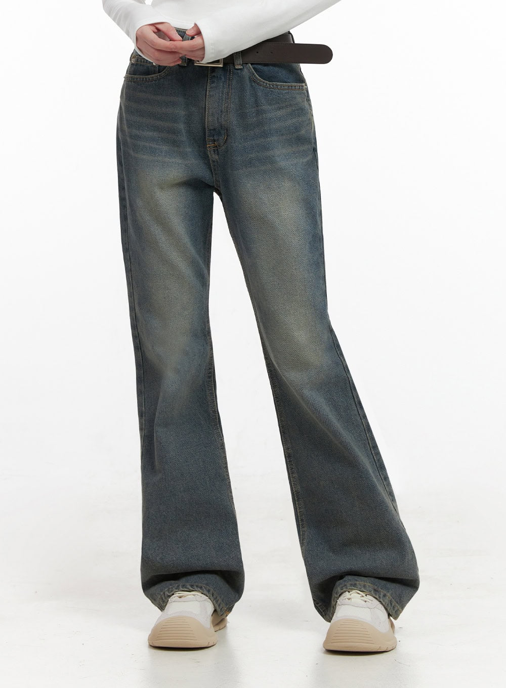 Asher Slimline Washed Bootcut Jeans for Women - Stretch Denim Pants with Comfortable Fit - Perfect for Casual Wear, Office & Night Out