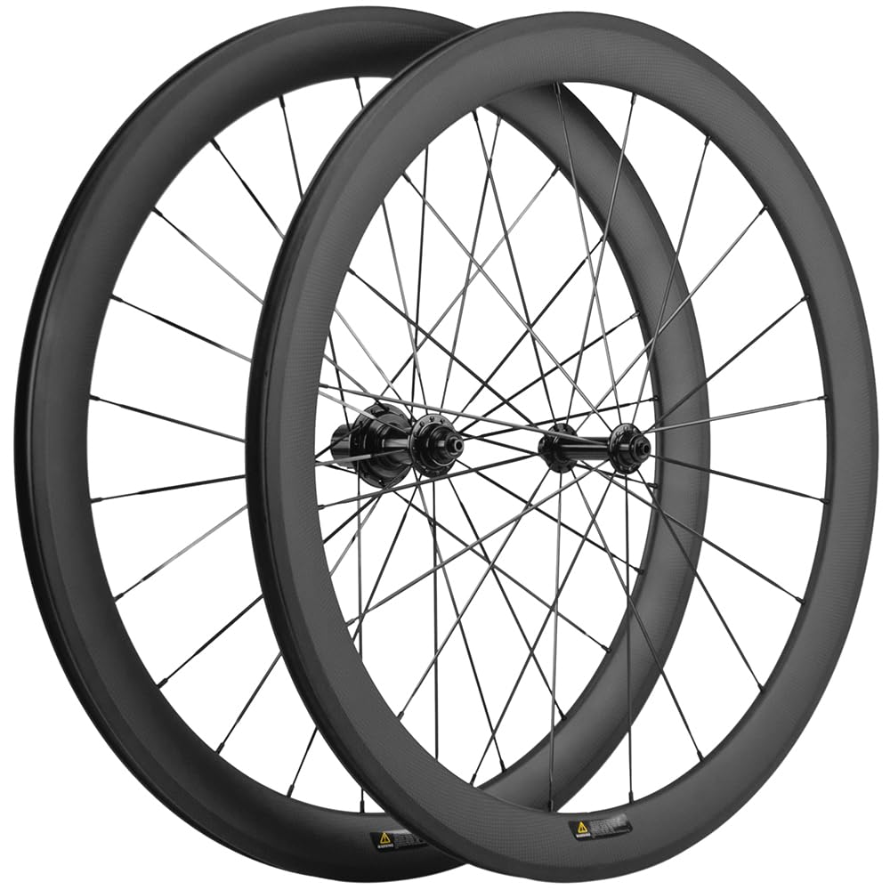 Lightweight Carbon Fiber Road Bike Wheels 50mm Clincher Wheelset - 700c Racing Bike Wheels for Speed & Performance | Perfect for Triathlon, Road Racing & Endurance Cycling