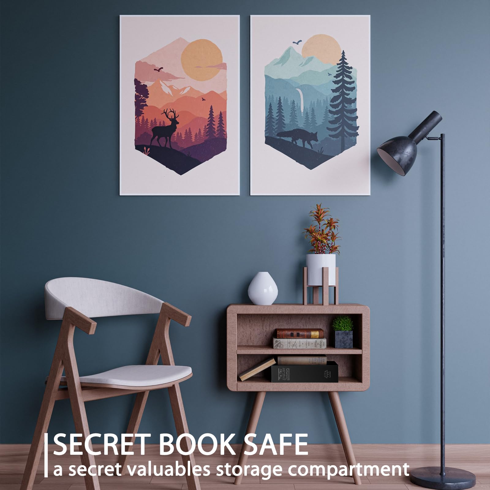 Fireproof Diversion Book Safe with Combination Lock - 4200°F Rated Hidden Storage Box (10.5