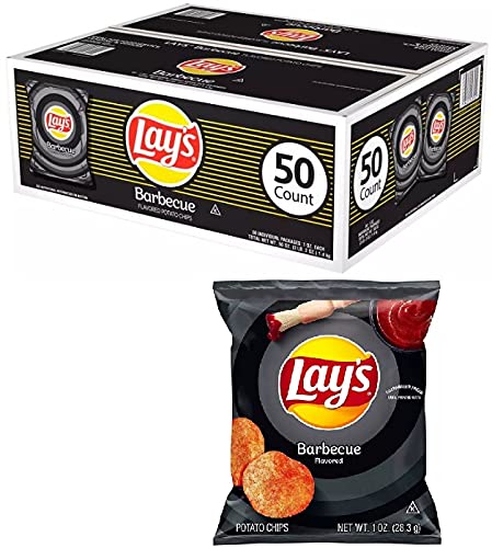 Lay's Barbecue Flavored Potato Chips - 50 Pack (1 oz. Each) | Bulk Snacks for Parties, Office & School Lunches | CR-CHIPS Brand