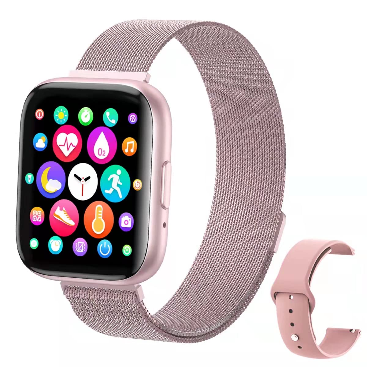 Reokily Smart Watch for Android & iOS - Fitness Tracker with Heart Rate & Blood Pressure Monitor, Step Counter for Men & Women | Perfect for Running, Workouts & Daily Activity Tracking