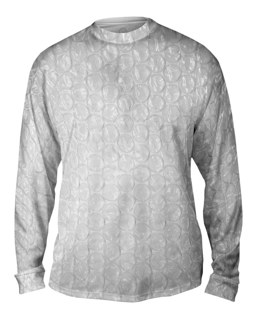 Yizzam Bubble Wrap Print Men's Long Sleeve T-Shirt - Comfortable Cotton Shirt for Casual Wear, Funny Graphic Tee, Gift for Men - Perfect for Parties, Gag Gifts, and Everyday Fashion
