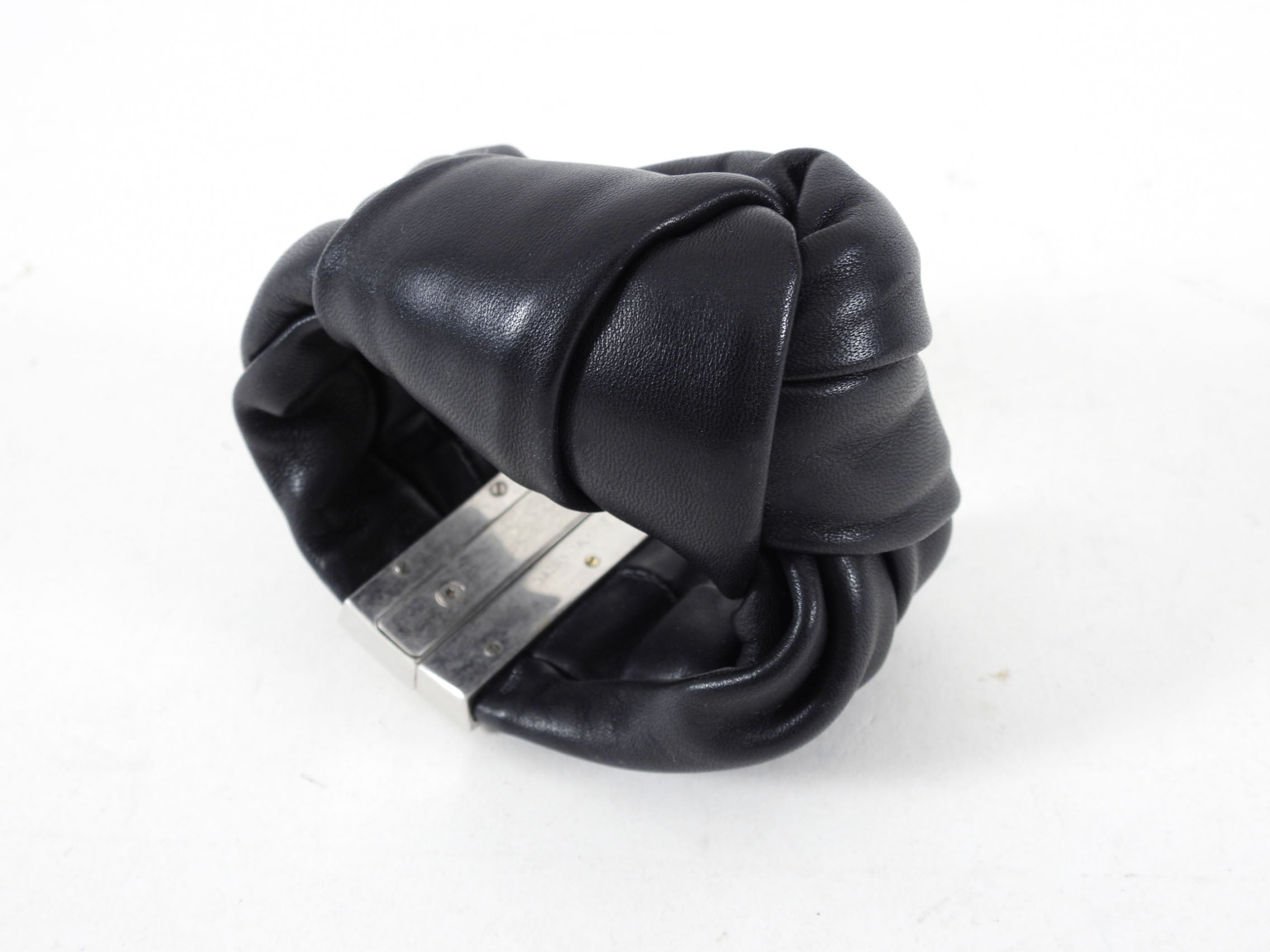 Celine Phoebe Philo Black Leather Knot Bracelet for Women - Stylish & Elegant Jewelry for Everyday Wear, Parties & Special Occasions