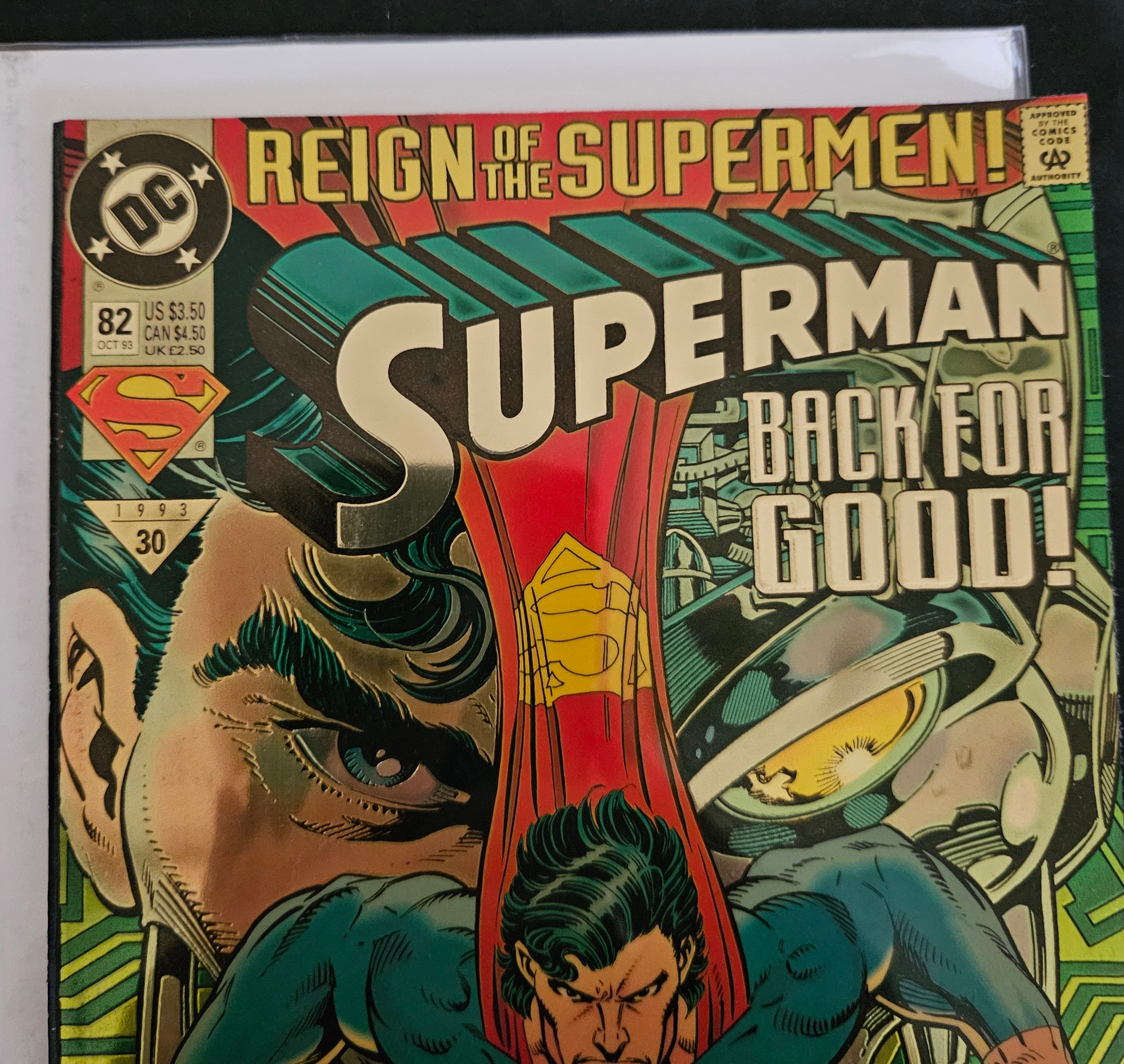 DC Comics Superman #82 (Oct 1993) - Reign of the Supermen Tie-In | Near Mint Condition | Collectible Comic Book for DC Fans & Superhero Enthusiasts | Perfect for Display, Gifts & Comic Collections | UPC: 070989306752
