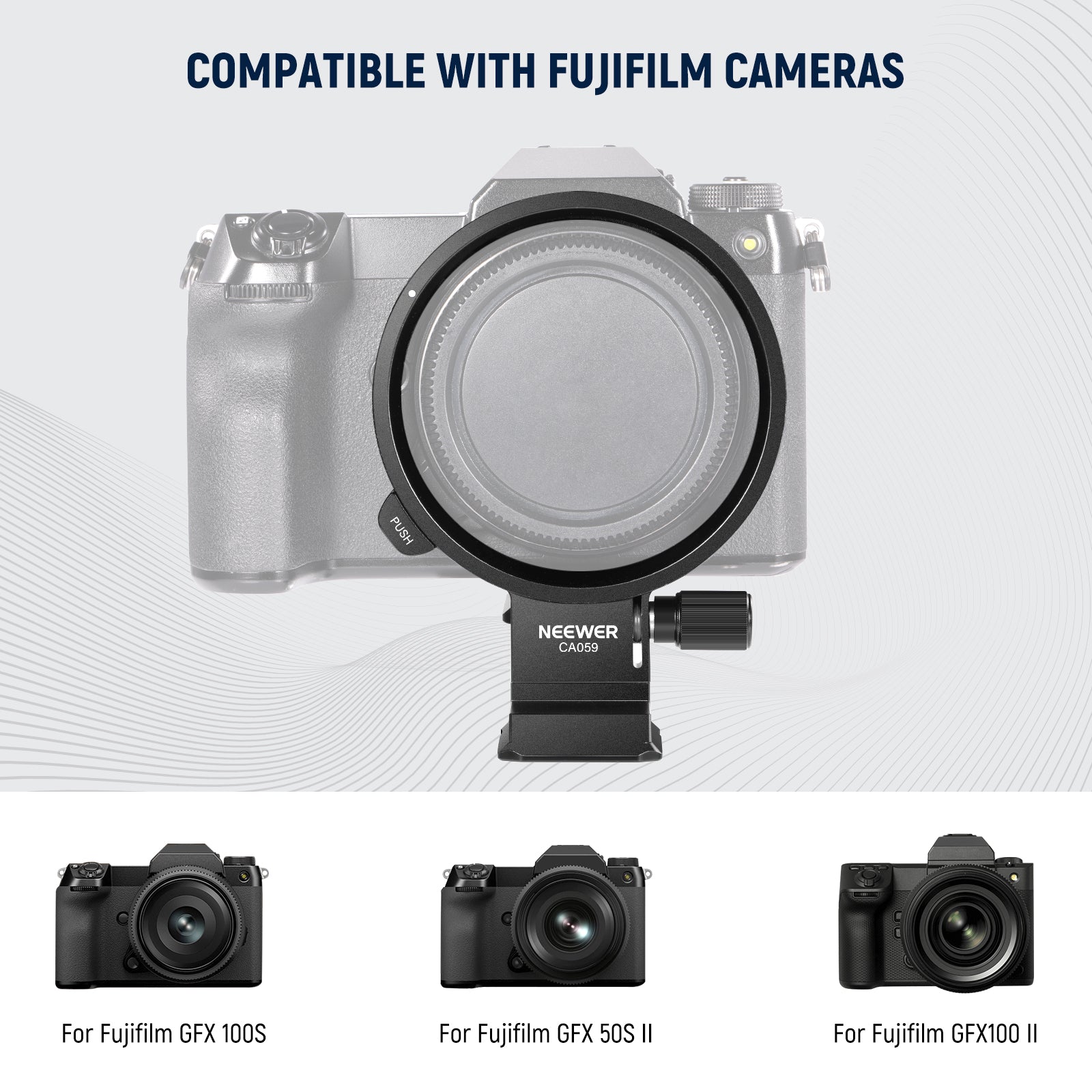 NEEWER CA059 Rotatable Camera Lens Collar for Fujifilm GFX100 II GFX100S GFX50S II - Professional Support for Landscape & Portrait Photography