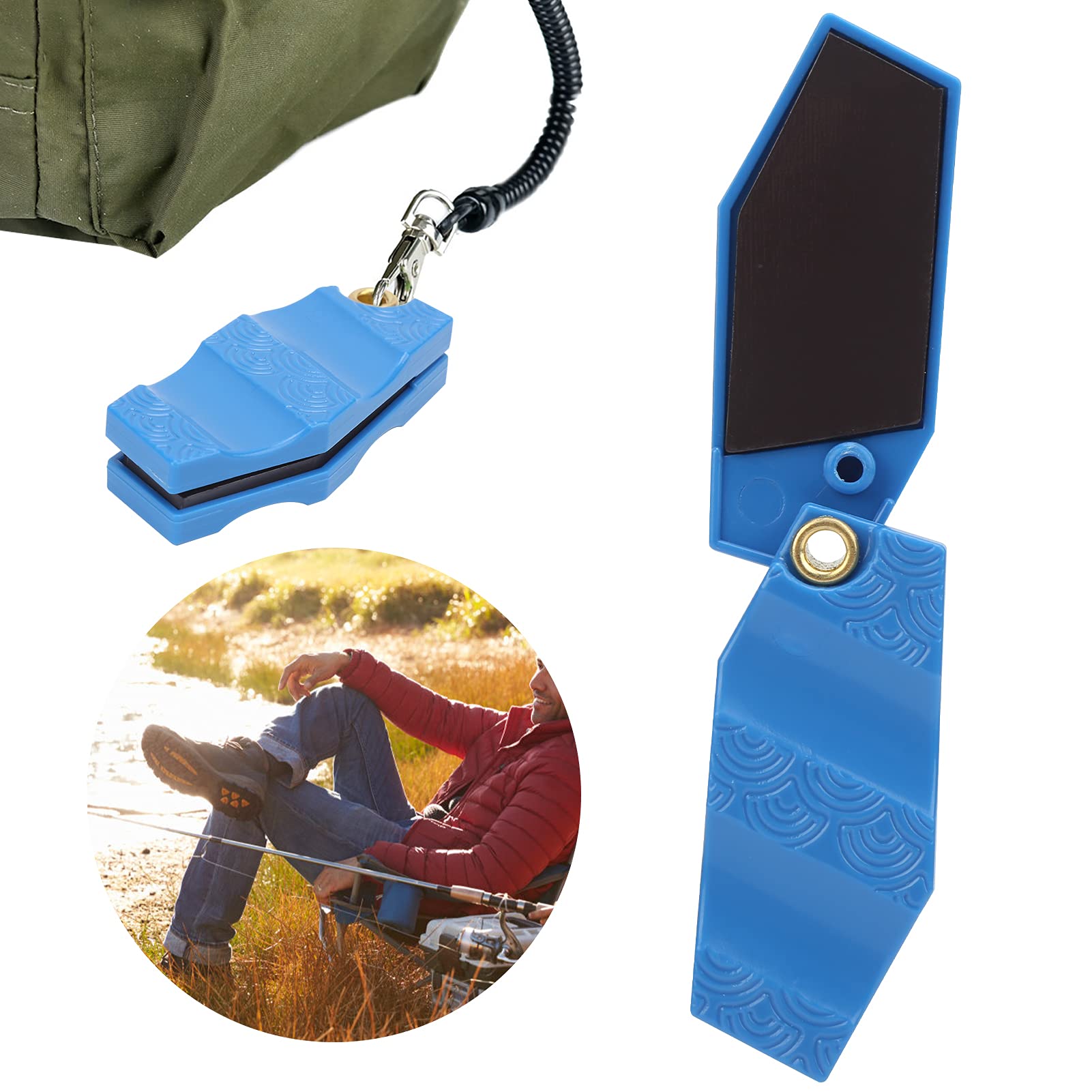 VGEBY 2-in-1 Fly Fishing Line Straightener and Cleaner - Durable Hard Plastic Leader Straightener Tool with Line Cleaning Function (Blue) - Perfect for Trout, Bass, and Salmon Fishing Accessories