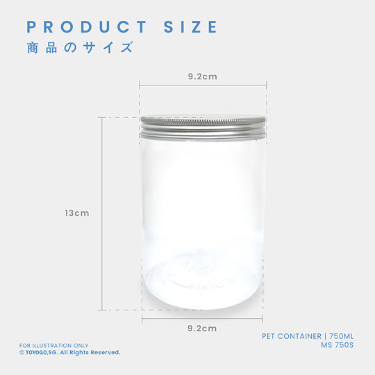 18oz (750ml) Silver Lid PET Plastic Containers - 72 Pack (MS750S 72) | Bulk Food Storage, Meal Prep & Pet Treat Containers | Airtight, Stackable & BPA-Free