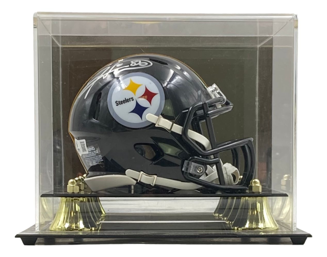 Hines Ward Autographed Pittsburgh Steelers Mini Speed Replica Helmet with Display Case - Perfect for Sports Memorabilia Collectors & Steelers Fans