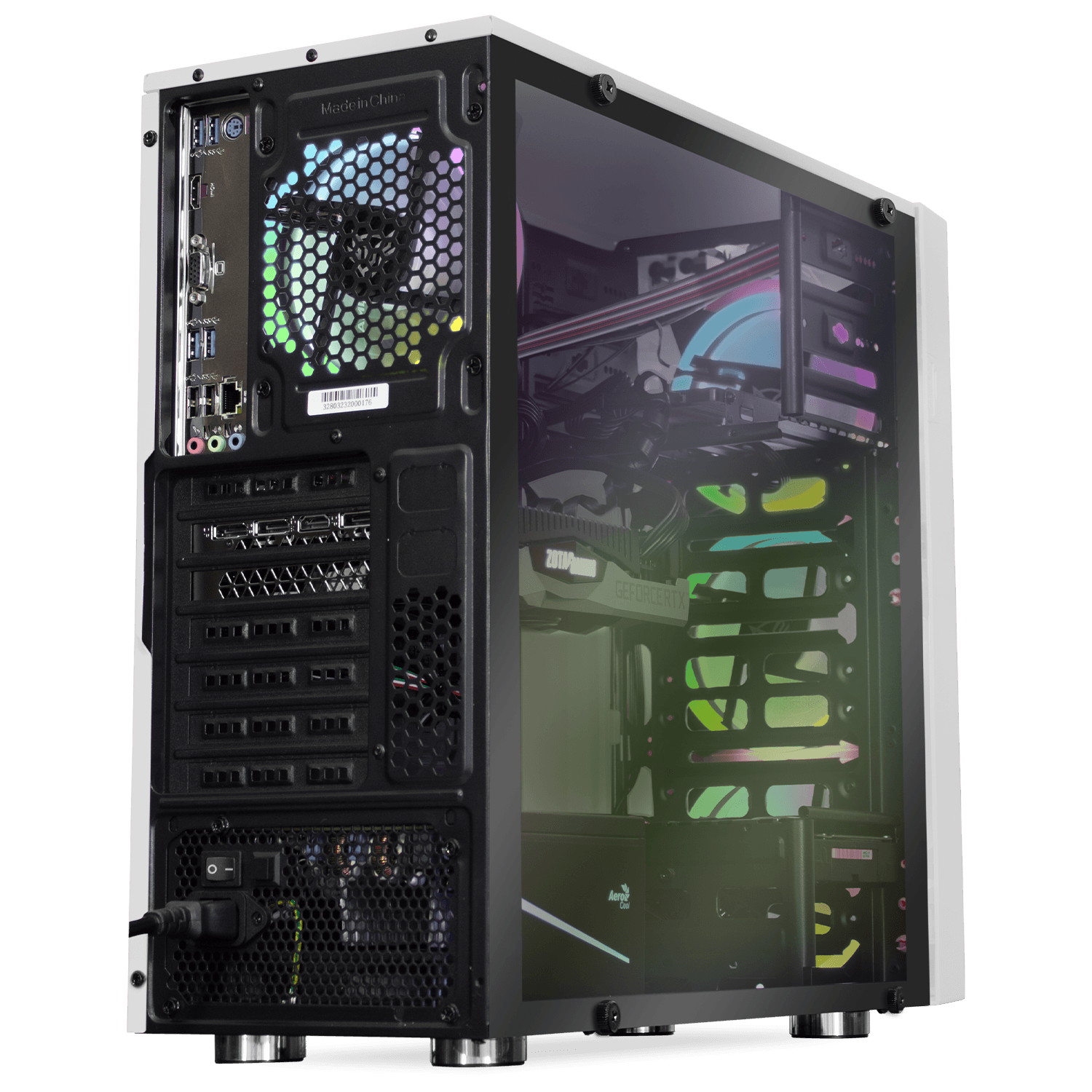 Xtreme Gaming PC with NVIDIA GeForce RTX 2060, AMD Ryzen 5 3600, 16GB RAM, 480GB SSD + 3TB HDD, RGB Lighting - White | High-Performance Desktop for Gaming, Streaming & Content Creation