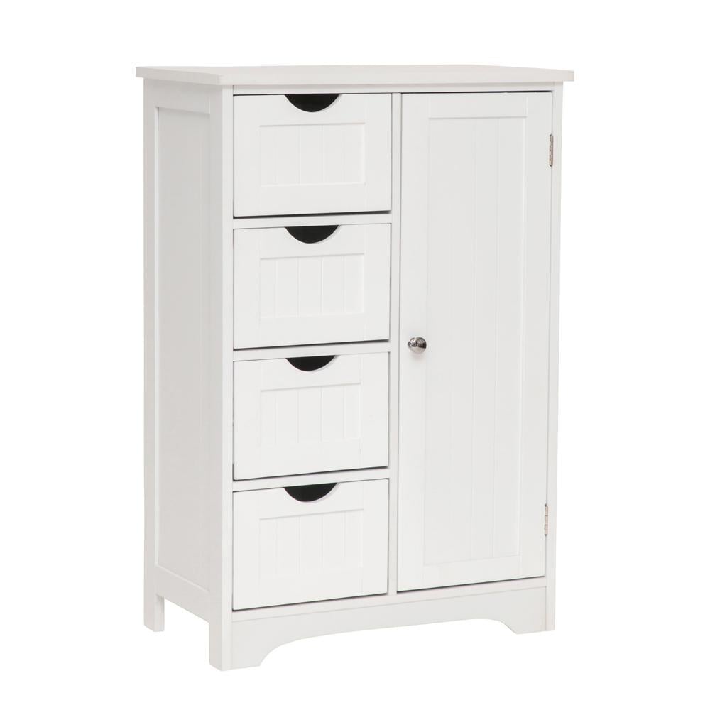 Multipurpose Bathroom Storage Cabinet Tallboy - White | Space-Saving Organizer for Towels, Toiletries & Cosmetics | Perfect for Small Bathrooms, Laundry Rooms & Bedrooms