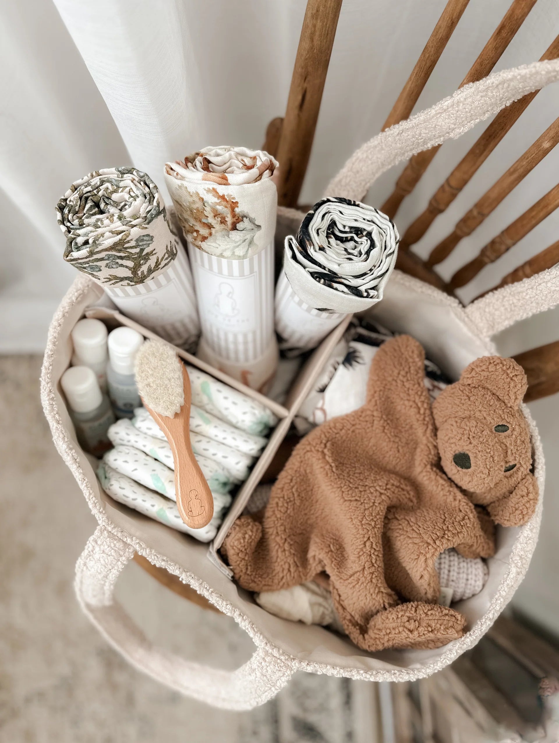 Pop Ya Tot Teddy Diaper Bag - Stylish & Spacious Baby Essentials Organizer for On-the-Go Parents | Perfect for Travel, Daycare & Shopping Trips