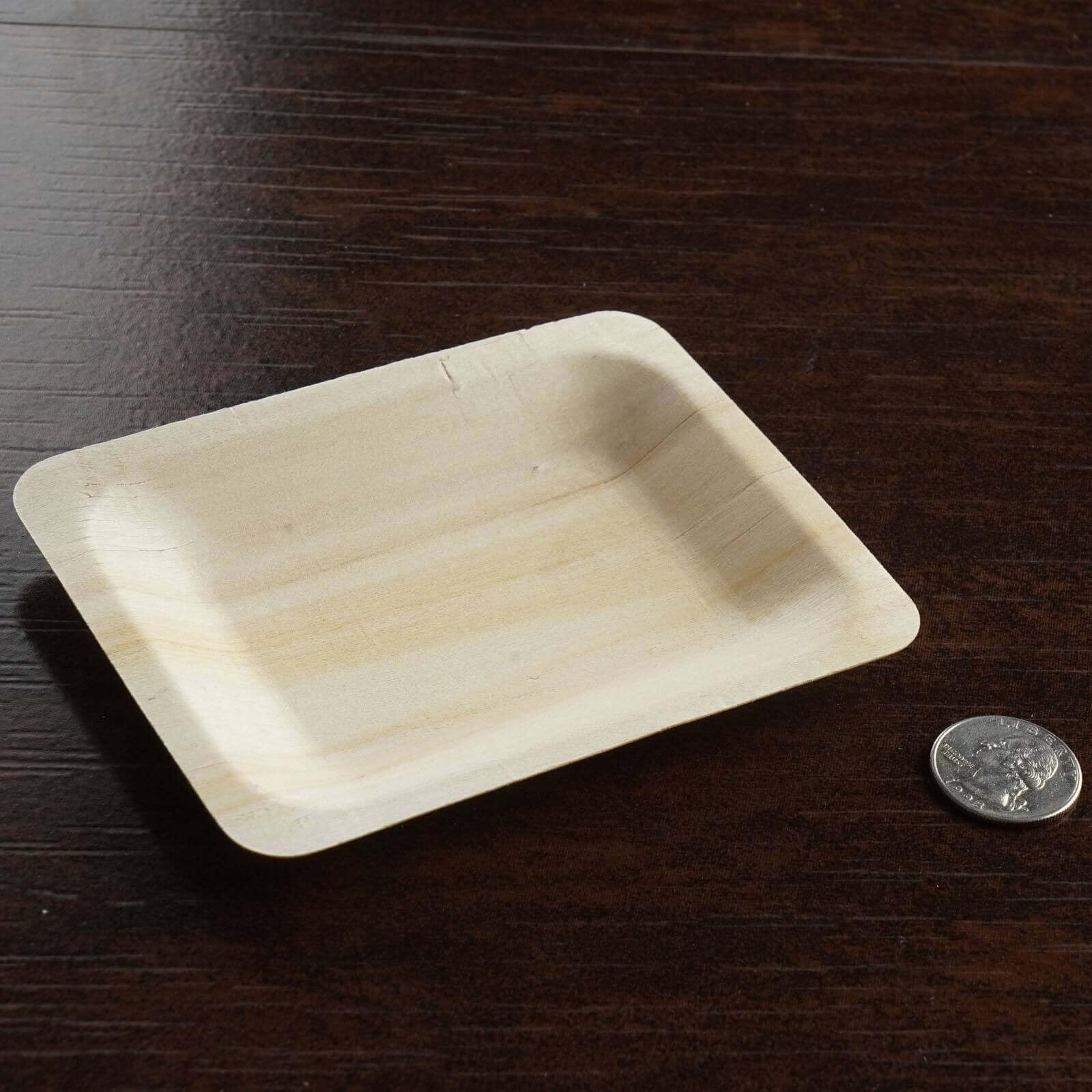 Efavormart 25 Pack - 5 Inch Biodegradable Birchwood Disposable Plates for Salads, Desserts, Parties & Picnics | Eco-Friendly Compostable Dinnerware for Weddings, BBQs & Outdoor Events