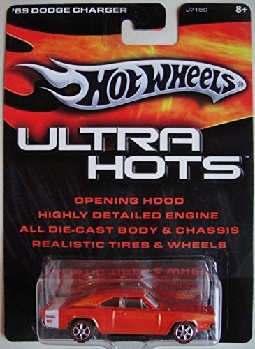 Hot Wheels Ultra Hots Orange '69 Dodge Charger Die-Cast Car Toy - 1:64 Scale Collectible Model for Kids & Adults - Perfect for Racing, Display & Gift Giving