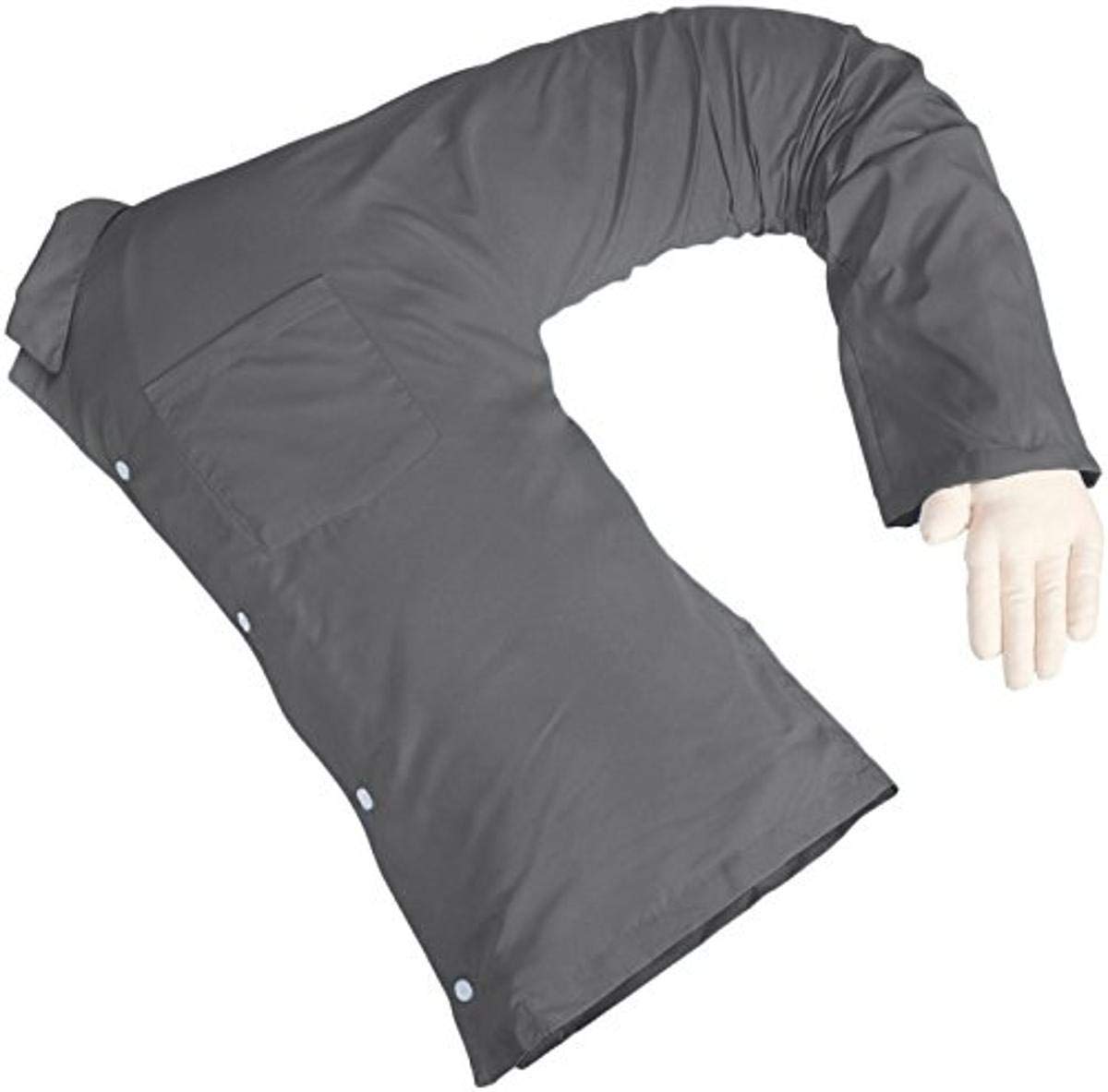 Boyfriend Pillow - Soft & Cuddly Body Pillow for Comfort & Romance - Perfect Hugging Companion for Bedroom, Sofa & Travel - Funny Unique Gift Idea for Couples & Singles - Grey