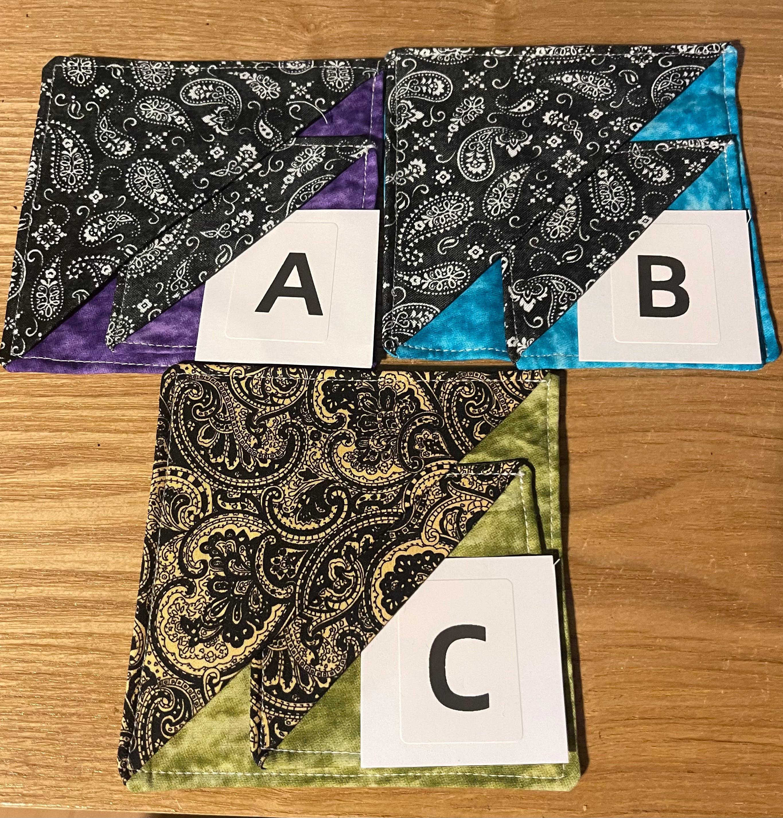 Elegant Paisley Bookmarks Set - 1 x 5