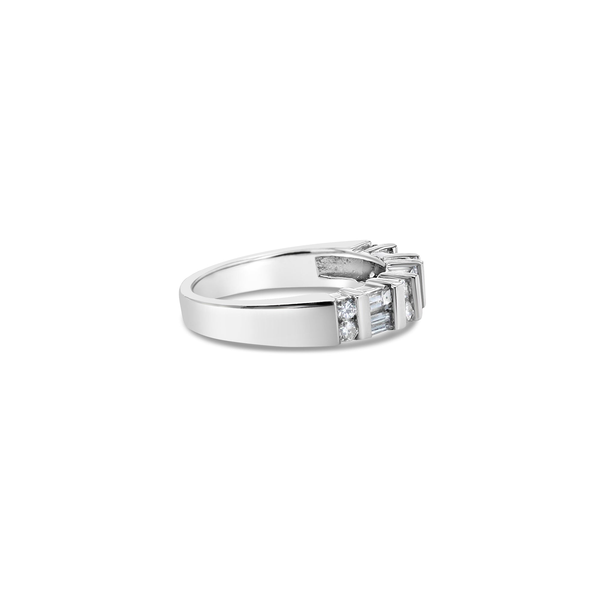 14K White Gold Baguette Diamond Anniversary Wedding Band for Women - Perfect for Weddings, Anniversaries & Special Occasions