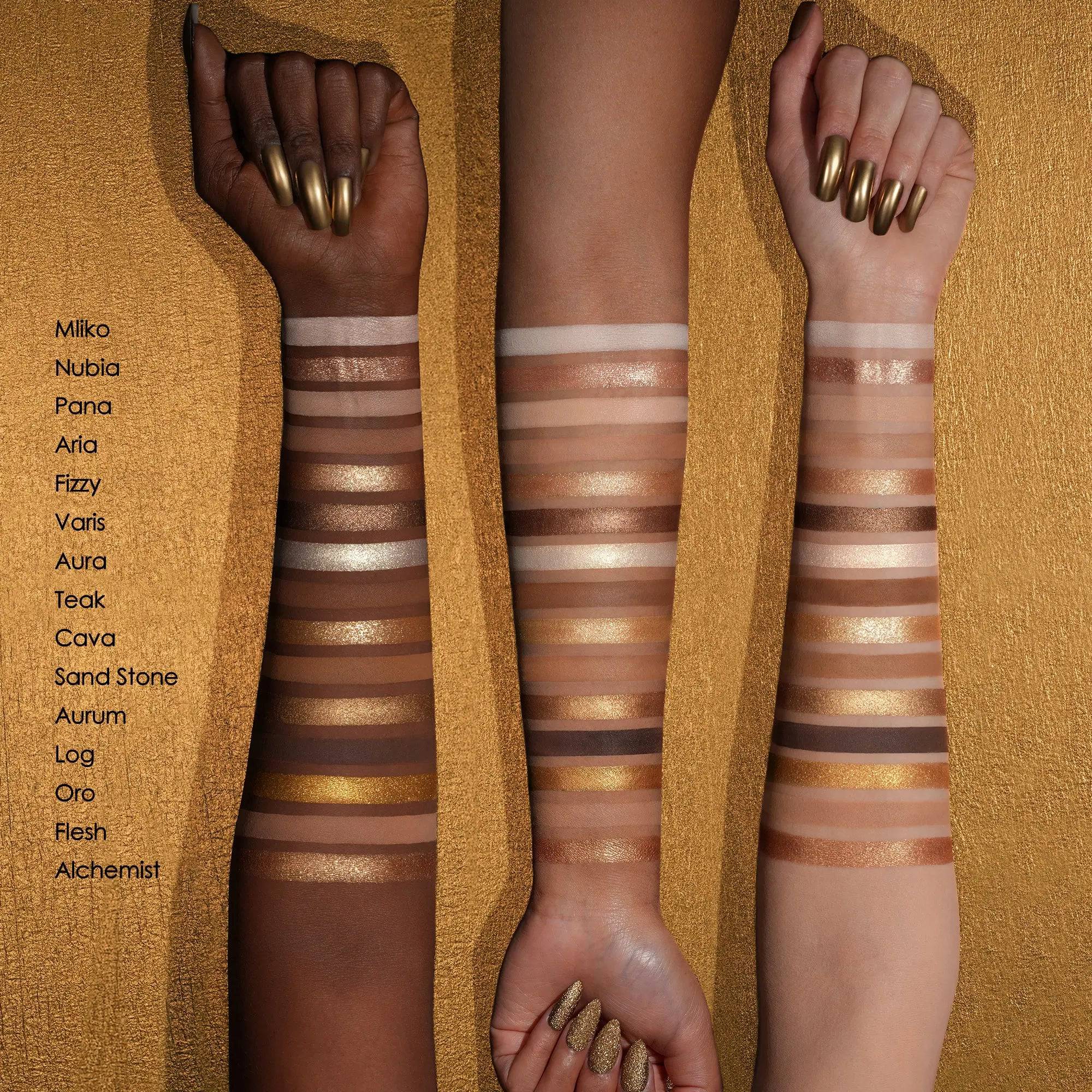 Golden Eyeshadow Palette - 18 Highly Pigmented Shades for Day & Night Makeup Looks | Vegan & Cruelty-Free | Perfect for Parties, Weddings & Everyday Wear
