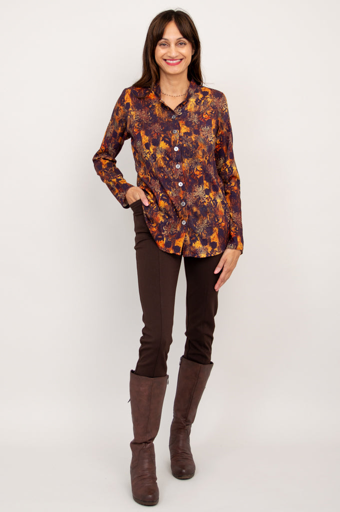 Debbie Long Sleeve Top - Soft Bamboo Linen Blend, Breathable Fortress Style for Women | Perfect for Casual Wear, Office Outfits & Layering
