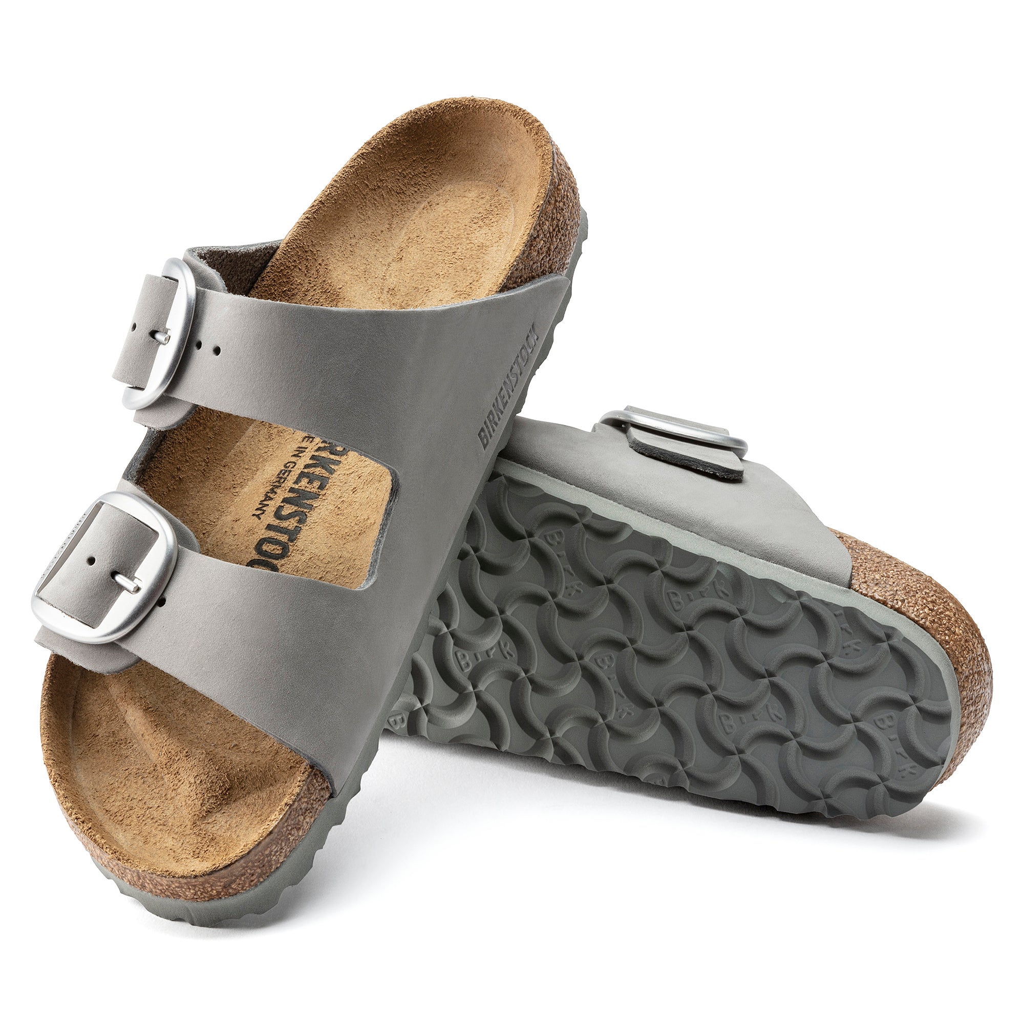 Birkenstock Arizona Big Buckle Sandals - Soft Nubuck Leather in Dove Gray | Comfortable Orthopedic Footbed | Perfect for Casual Wear, Beach & Summer Outfits