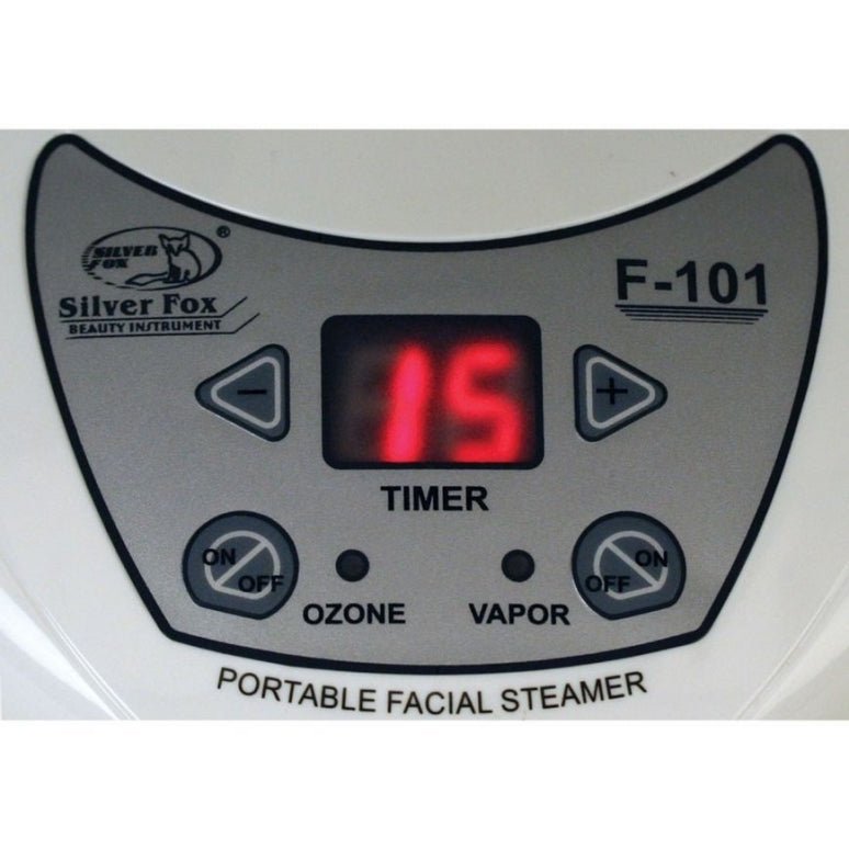 SilverFox F 101A Portable Desk Steamer with Adjustable Extended Arm & Digital Timer - Perfect for Home Office, Dorm Room, and Travel Use