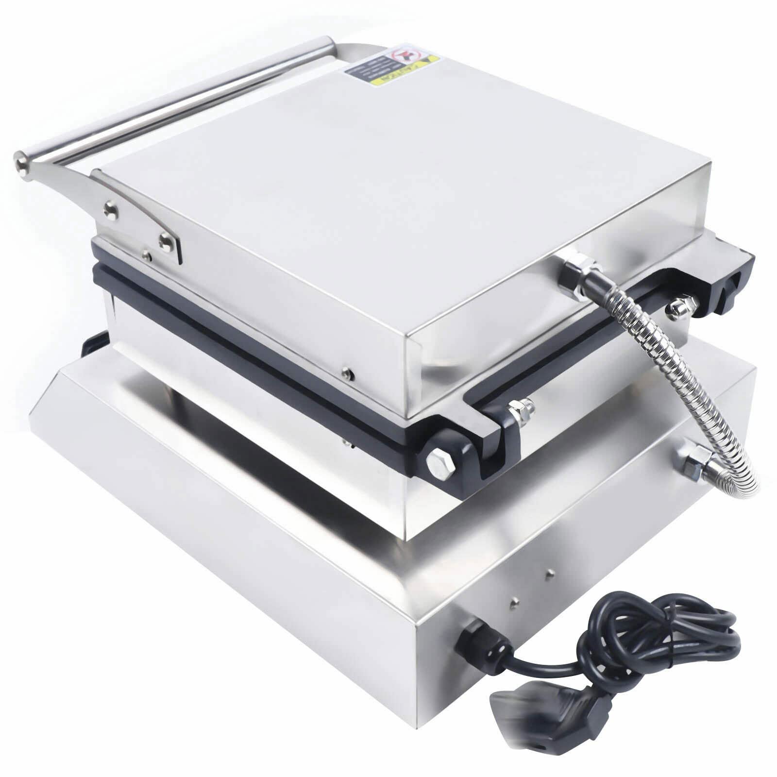 Commercial Electric Waffle Cone Maker Machine 1500W - Stainless Steel Nonstick Ice Cream Cone Baker for Restaurants, Snack Bars & Home Use - Perfect for Making Crispy Waffle Cones, Dessert Cups & Edible Bowls