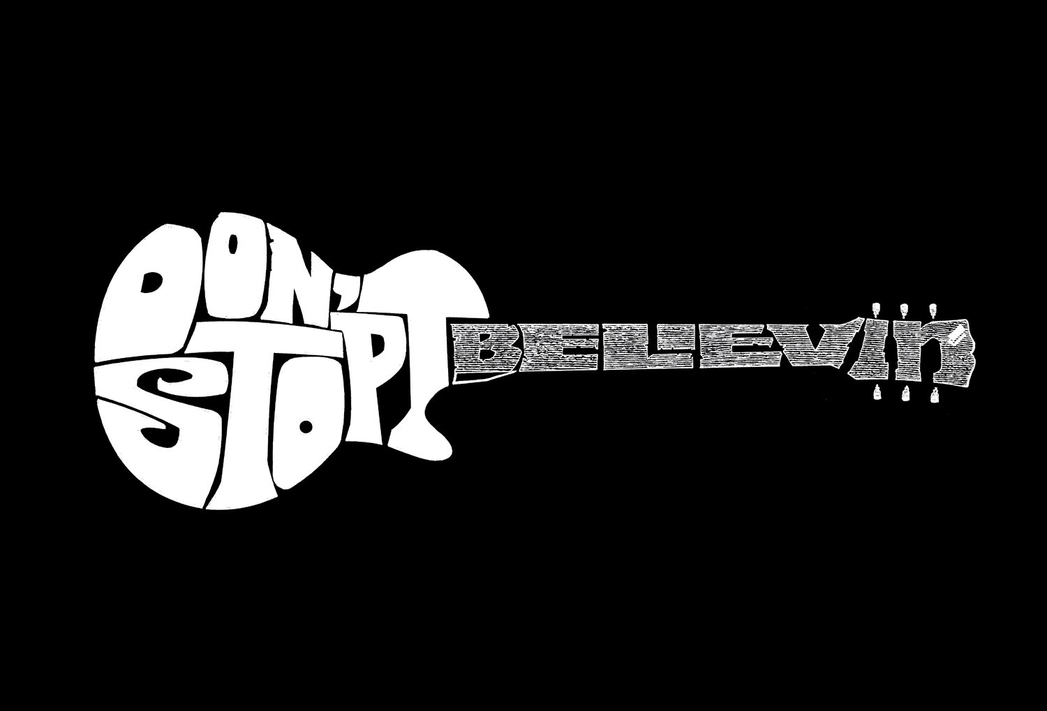 LA POP ART Boys' Word Art Hooded Sweatshirt - Don't Stop Believin' - Trendy Graphic Pullover for Teens, Streetwear Fashion, Casual Outfit for School & Weekend Wear