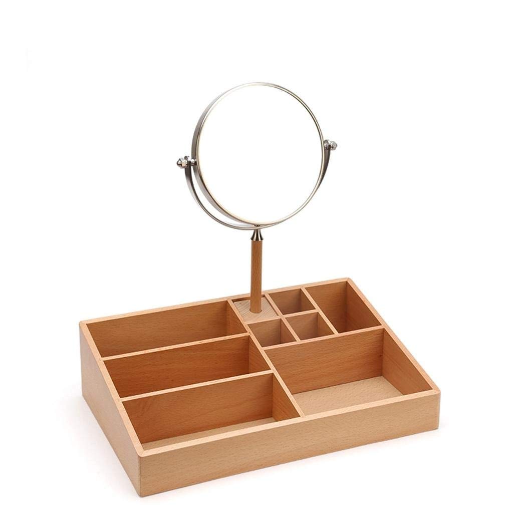 WYBFZTT-188 Long Storage Box - Premium Birch Wood & White Metal Makeup Organizer for Brushes, Jewelry, Stationery | Perfect for Vanity, Bathroom & Office Organization