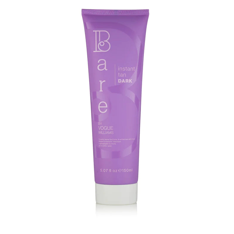 Bare by Vogue Instant Self Tanner - Dark Shade for Natural Looking Sun-Kissed Glow | Perfect for Beach Vacations & Summer Events