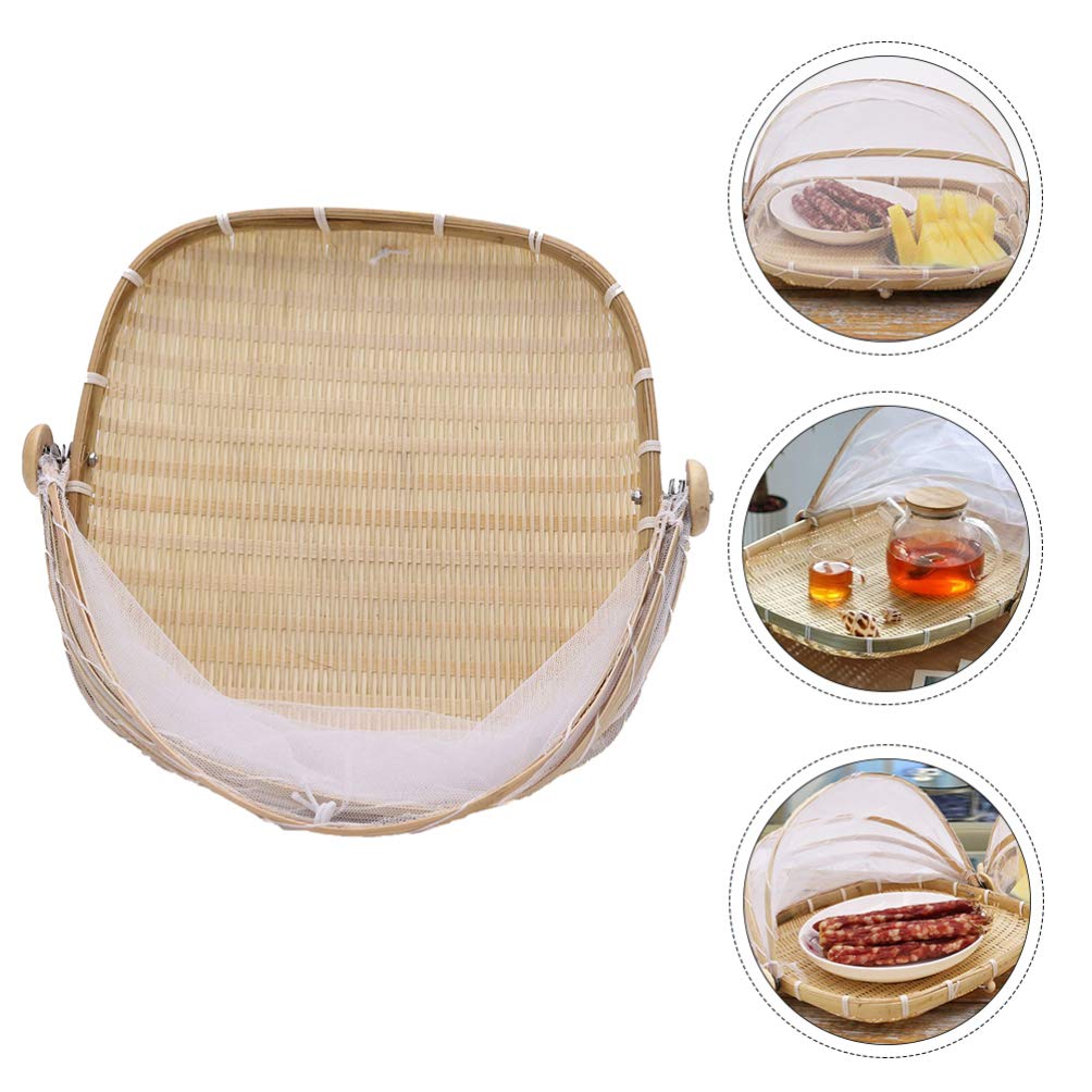 Versatile Handmade Bamboo Bread Basket - Kitchen Utensil for Bread, Fruits & Storage | Eco-Friendly Household Organizer for Countertop, Dining Table & Pantry