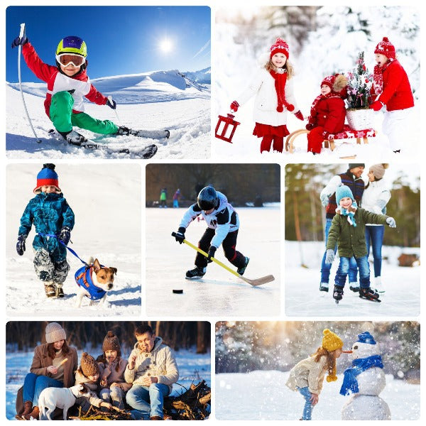 Boys & Girls Black Thermal Compression Top & Bottom Set CH001 - Warm Winter Base Layer for Kids Outdoor Sports & Activities