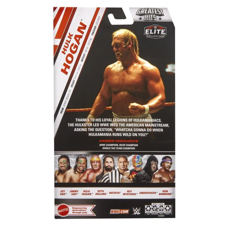 Hulk Hogan WWE Elite Collection Action Figure - Greatest Hits Series 2025 - Perfect for Wrestling Fans & Collectors - Display, Play, or Gift for WWE Enthusiasts