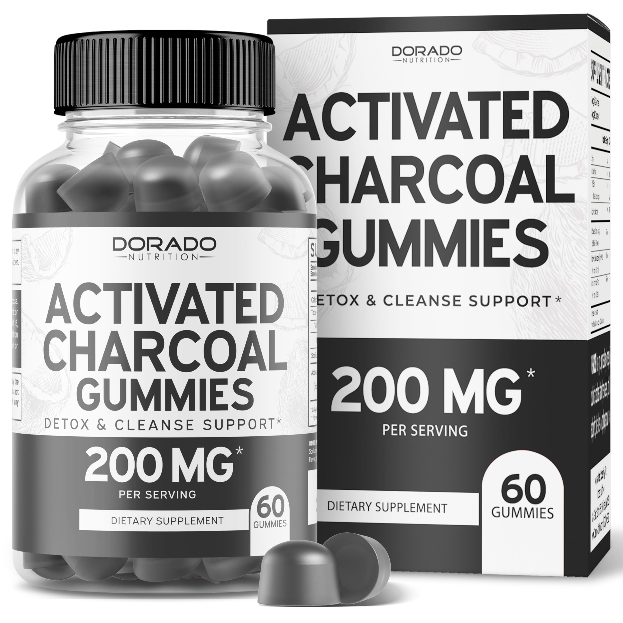 DORADO NUTRITION Sea Moss Gummies with Raw Bladderwrack & Activated Charcoal - Detox & Immune Support Supplement - Vegan Gummy Vitamins for Gut Health, Digestion & Skin Care - Perfect for Daily Wellness Routine