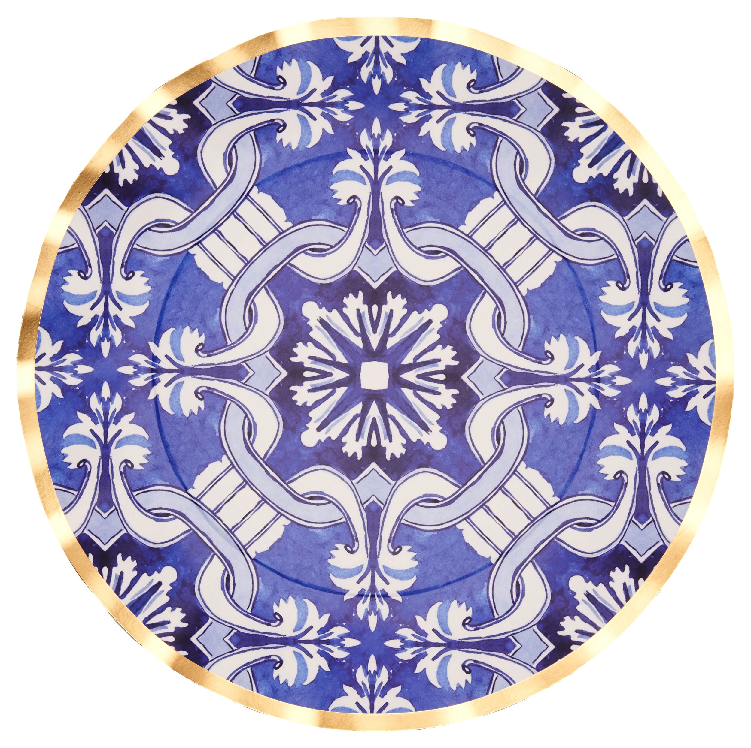 Eco-Friendly Moroccan Nights Wavy Paper Dinner Plates - 8 Pack for Parties, Weddings & Special Events | Disposable & Stylish Tableware