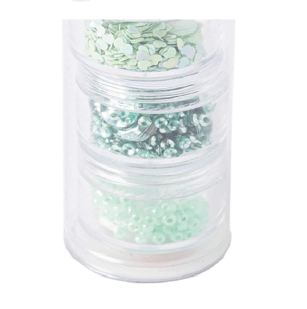 Sizzix Sequins & Beads - 5 Pack Green Tea Beads for DIY Crafts, Scrapbooking & Jewelry Making | Premium Embellishments for Card Making, Home Decor & Party Supplies