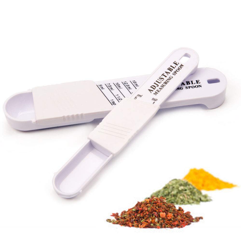 Adjustable Multi-Function Kitchen Measuring Spoon Set - 10 Piece Stainless Steel Measuring Spoons for Baking, Cooking & Coffee - Perfect for Measuring Sugar, Salt, Spices, Tea & Powder - Essential Baking Tools & Kitchen Gadgets for Home Chefs & Bakers