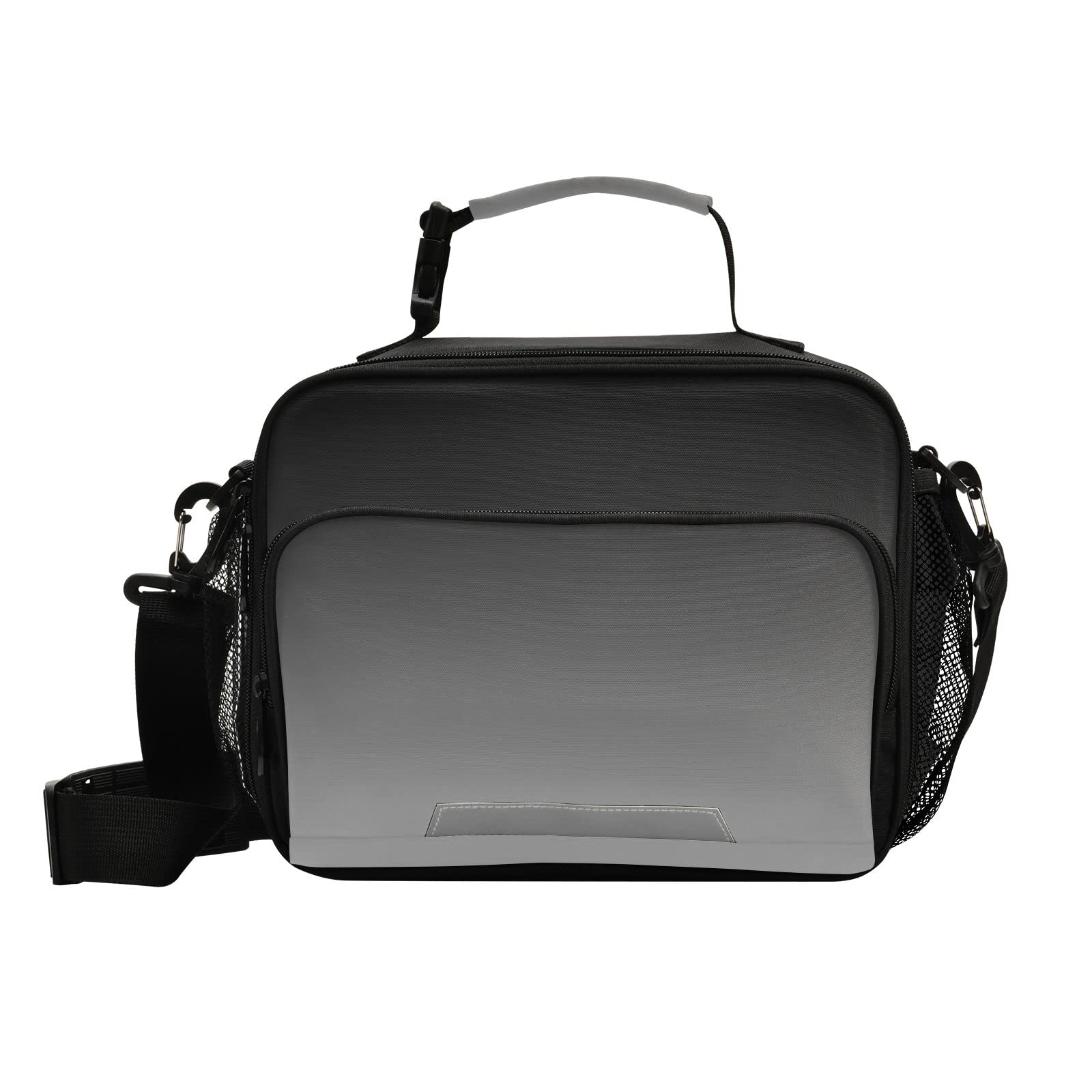 Insulated Reusable Lunch Bags for Kids - Black & Grey School Lunch Box for Boys, Girls & Adults | Perfect for School, Work, Picnics & Travel