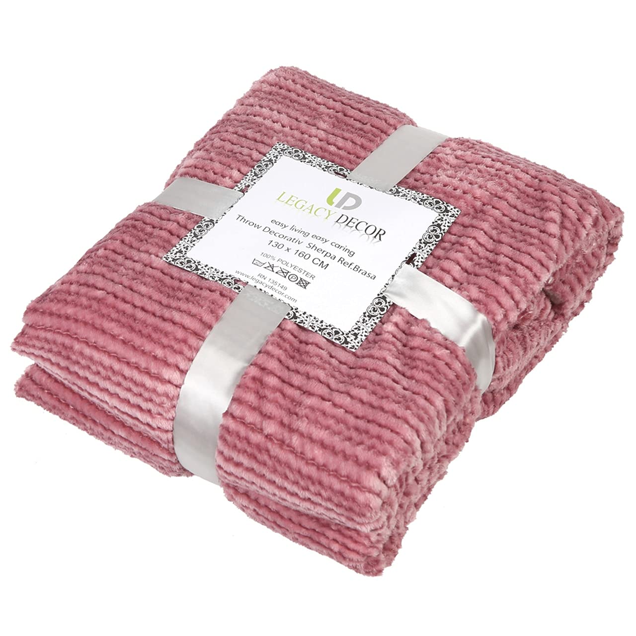 Luxury Sherpa Fleece Throw Blanket 52x70 - Ultra Soft & Warm for Home Decor