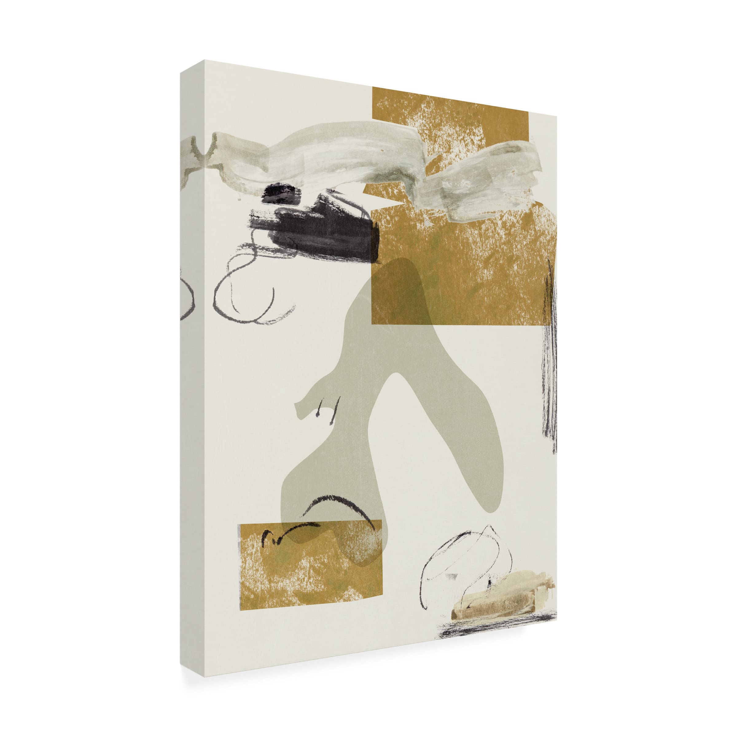 Trademark Fine Art 'Over The Line I' Canvas Wall Art by Melissa Wang - Modern Abstract Painting for Living Room, Bedroom & Office Decor