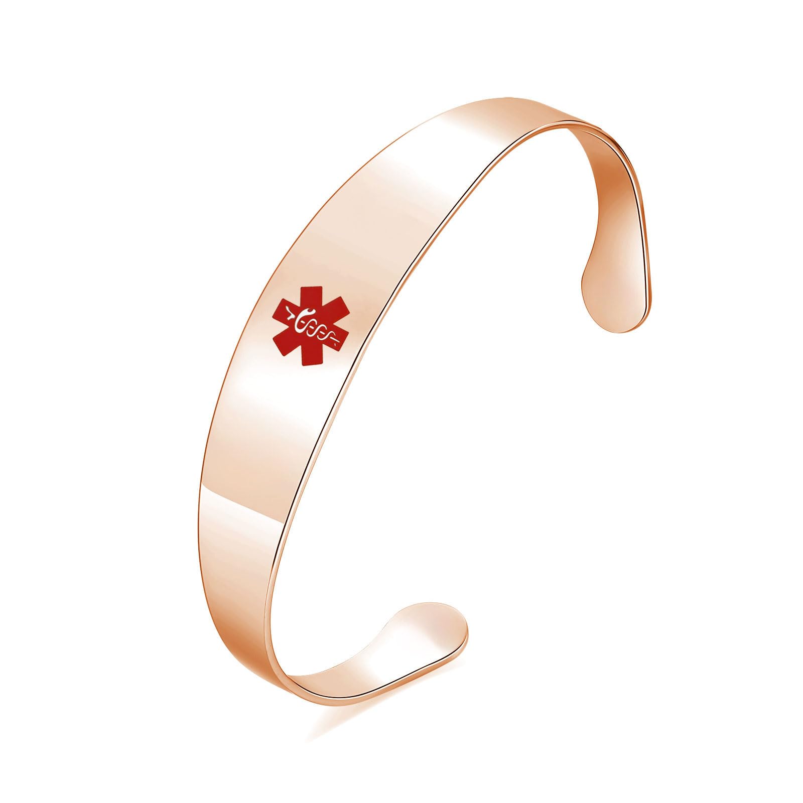 LinnaLove Stylish Medical Alert Bracelet for Women - Free Custom Engraving, Emergency ID Jewelry - Perfect for Daily Wear, Travel & Health Safety