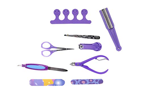 Premium 9-in-1 Manicure & Pedicure Kit for Women & Men - Dead Skin Remover, Callus Care, Nail Care Set - Perfect for Home Spa, Travel & Professional Use (1 Pack)